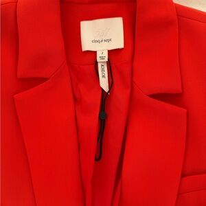 Cinq à Sept Crepe Khole Blazer Tangerine Size 2